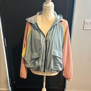 Vintage Colorblock Windbreaker Jacket